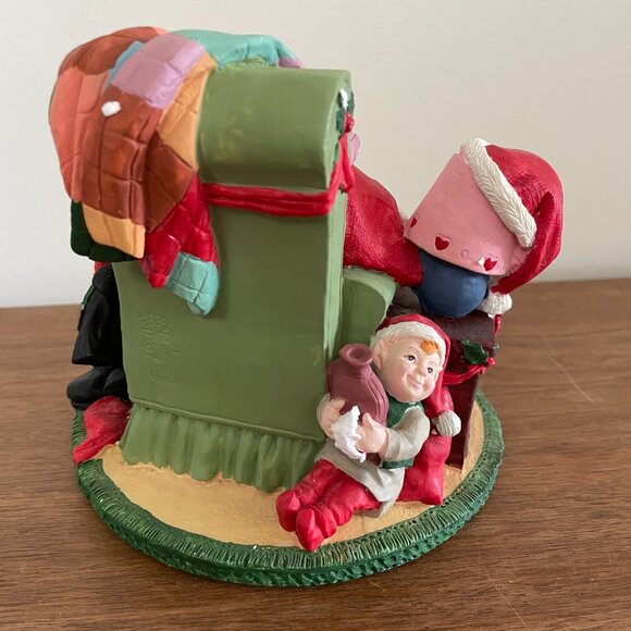 Santa's Best Classic Collectables Figurine Christmas Checking List 1991 Napping - Picture 5 of 14